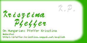 krisztina pfeffer business card